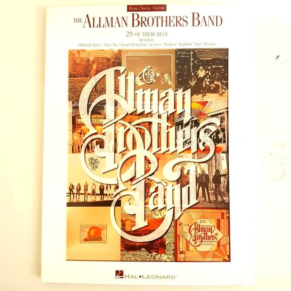 Allman Brothers Band Piano Vocal Guitar Songbook 29 Best Hal Leonard - Picture 1 of 3